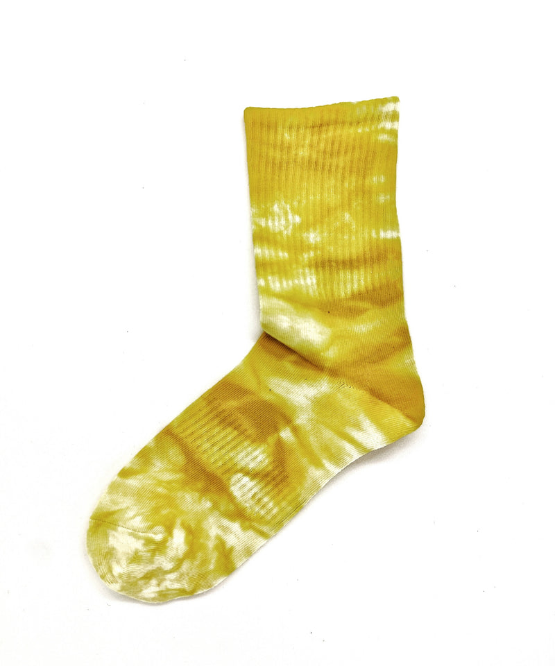 Tye Dye Yellow Ochre | The GoodLace Company | Streetwear Socks by Crepdog Crew