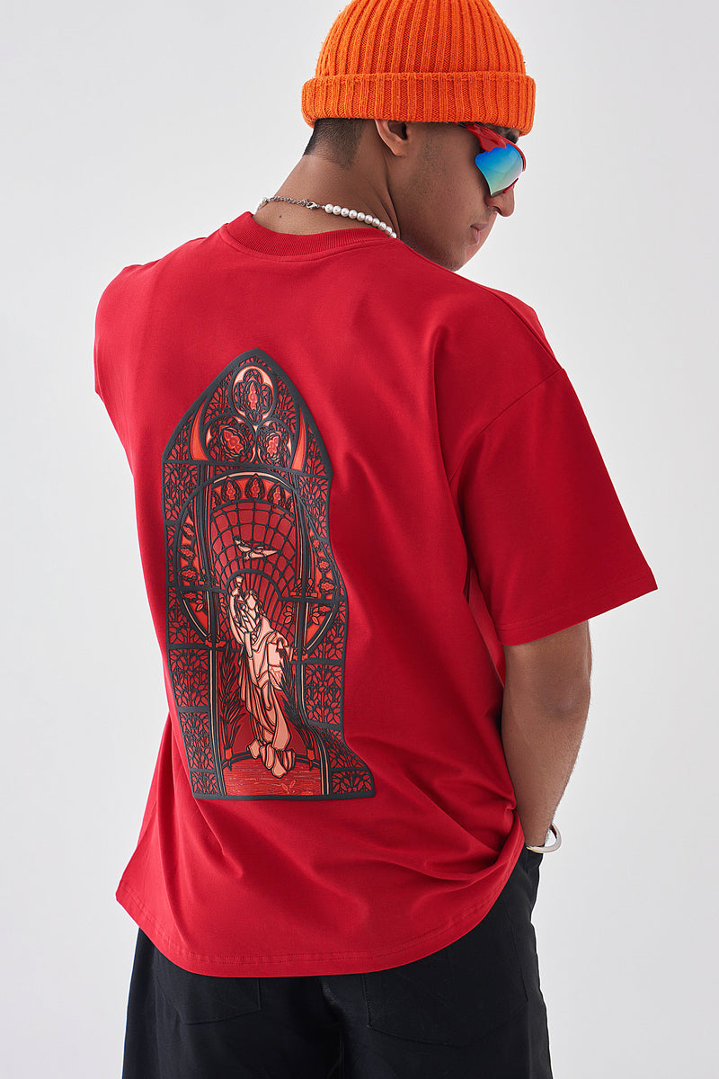 TAKE ME TO CHURCH - SCARLETT RED | NATTY GARB | Streetwear T-shirt by Crepdog Crew