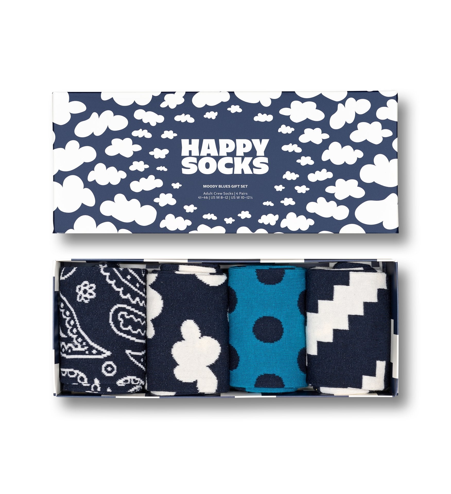 Happy Socks 4-Pack Moody Blues Socks Gift Set