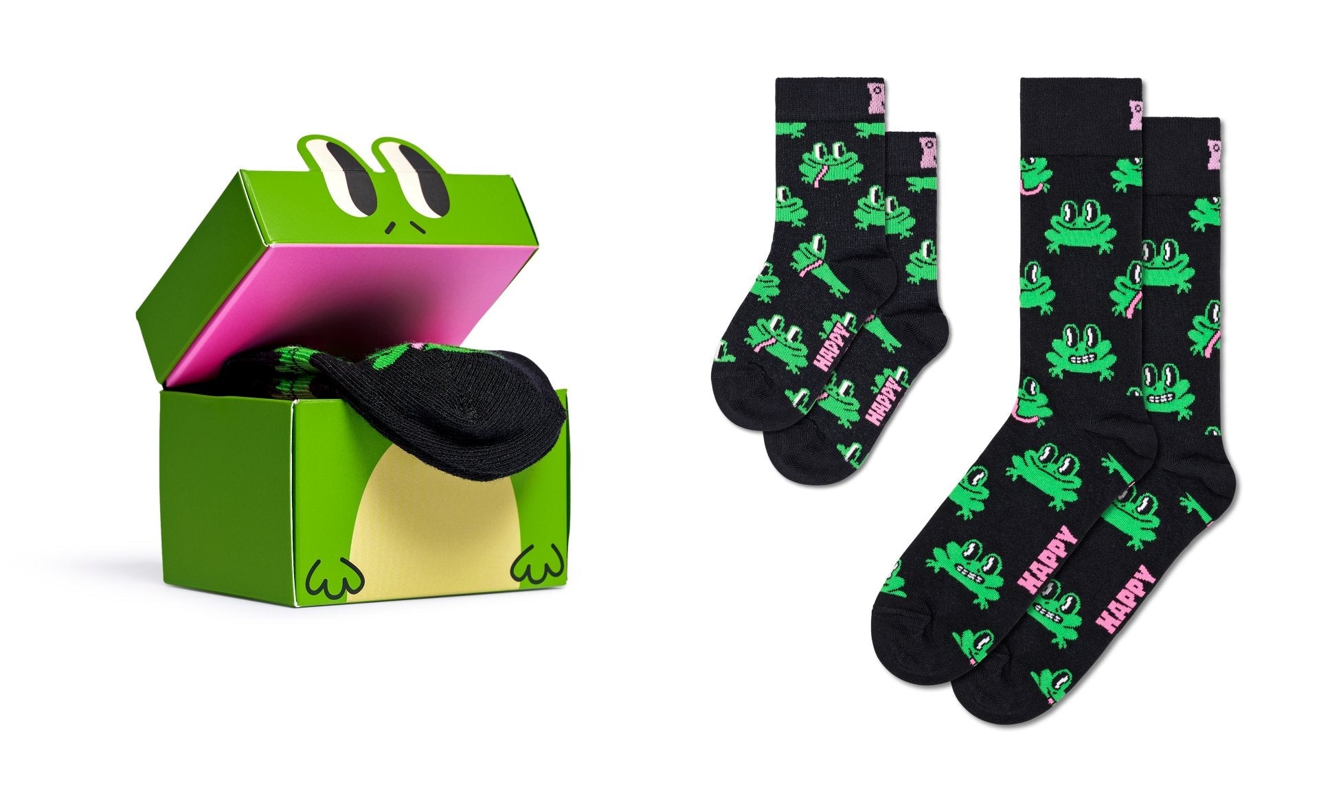 Happy Socks Kids 2-Pack Mini & Me Froggys Gift Set