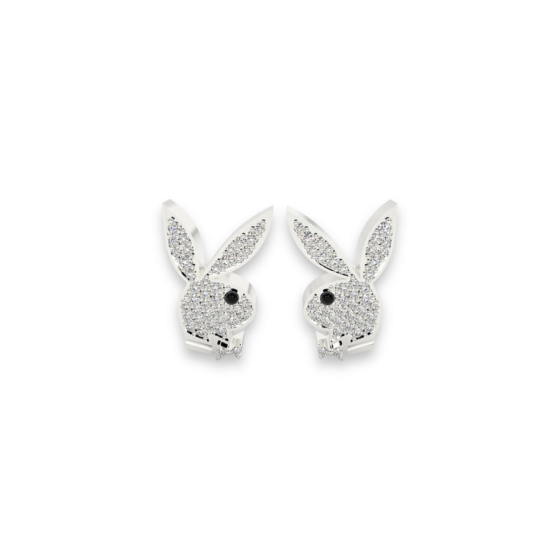 ICED PLAYBOY STUDS | THE NOBLE SCULPTOR | Streetwear Earrings by Crepdog Crew
