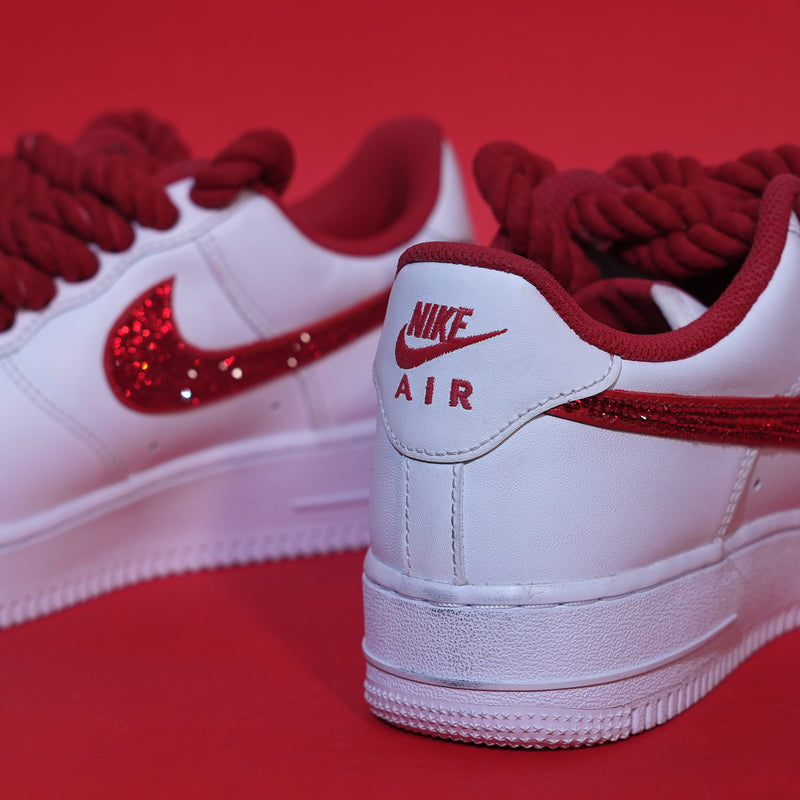 Rope Laces - Nike Air Force 1 Low '07 White Custom Made Size UK 7