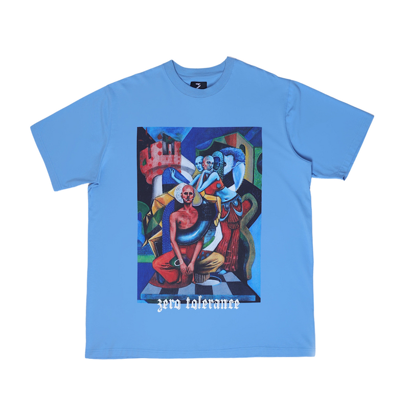 Zero Tolerance x Sameera Sardana London Blue T-Shirt | Zero Tolerance | Streetwear T-shirt by Crepdog Crew