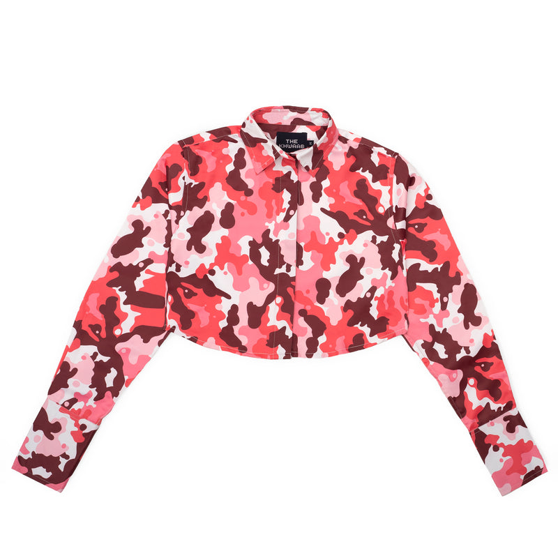 Winery Camo Cropped Shirt | The Khwaab | Streetwear Shirts by Crepdog Crew