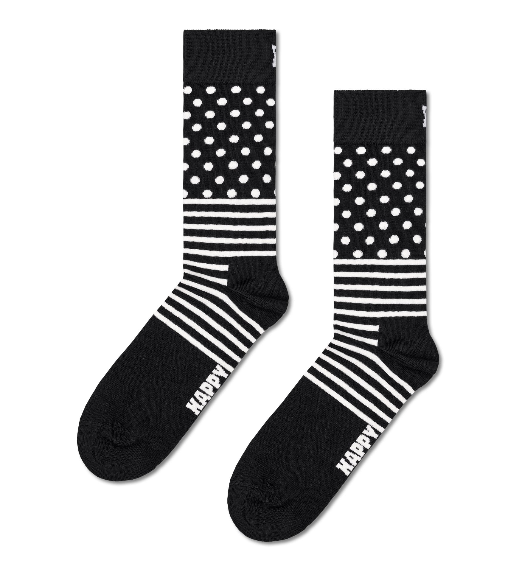 Happy Socks 4-Pack Classic Black & White Socks Gift Set