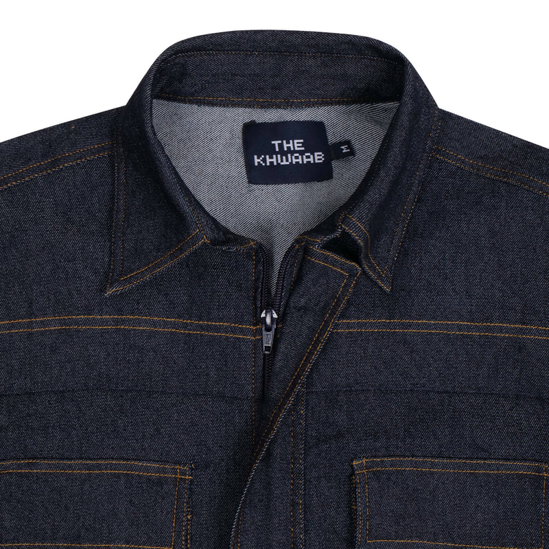 Denim Utility Jacket | The Khwaab | Streetwear Jacket by Crepdog Crew