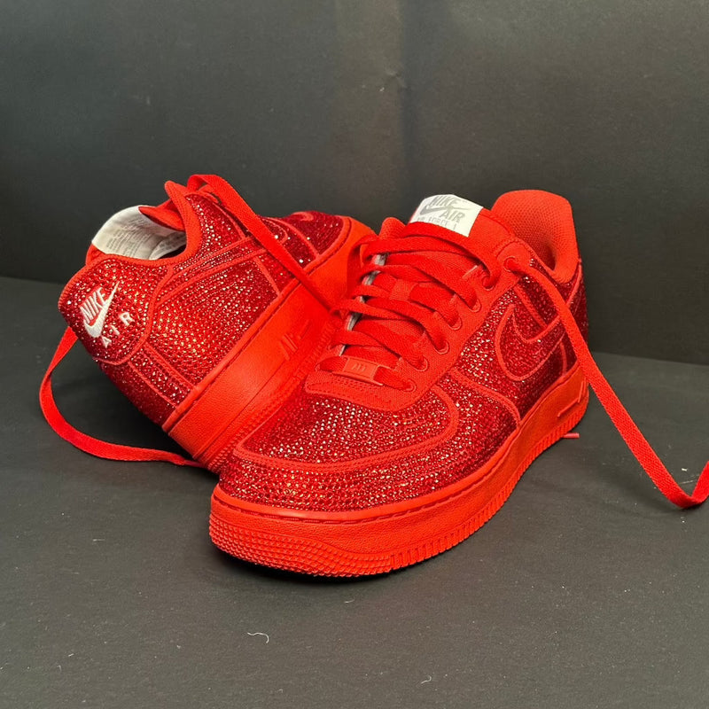RED SWAROVSKI AF1 | MD Customs | Custom Sneakers by Crepdog Crew