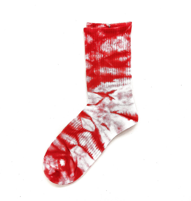 Tye Dye Fire Red | The GoodLace Company | Streetwear Socks by Crepdog Crew