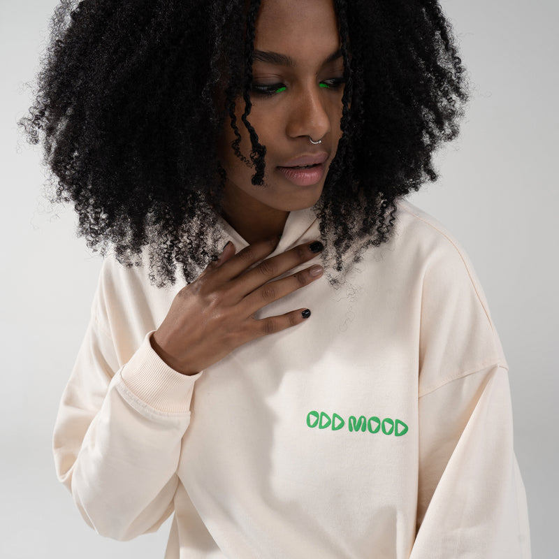 Loved By Haters Hoodie Ecru | Odd Mood | Streetwear Sweatshirt Hoodies by Crepdog Crew
