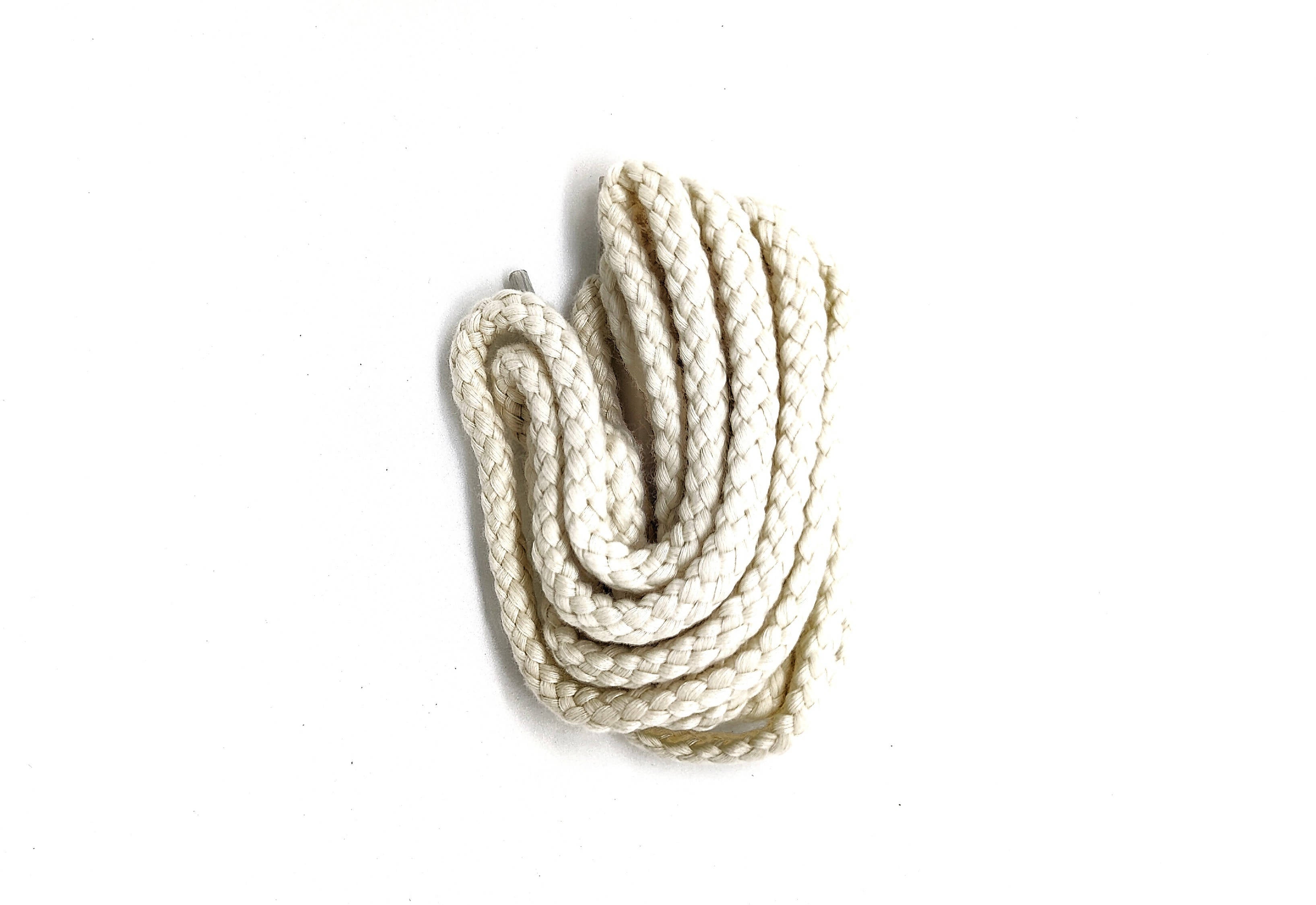Braided Cream Rope Laces