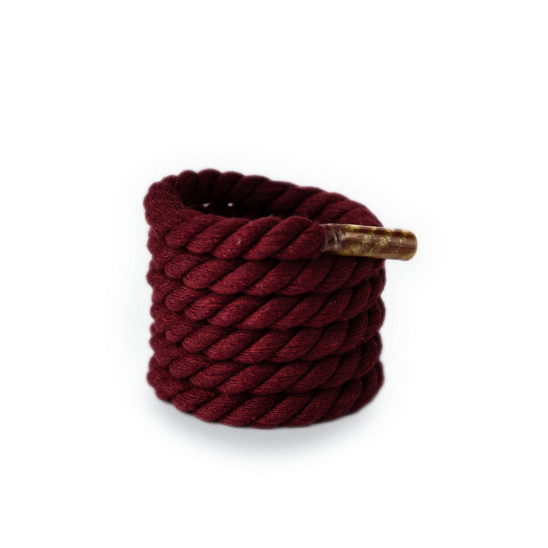 Twisted Baf Rope laces Wine Red | The GoodLace Company | Laces by Crepdog Crew