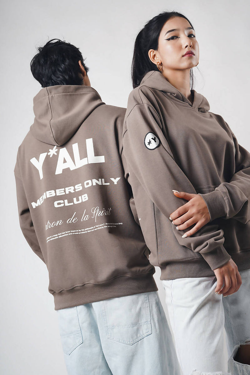 MEMBERS ONLY CLUB - ANTHRACITE GREIGE | Y*ALL | Streetwear Sweatshirts & Hoodies by Crepdog Crew