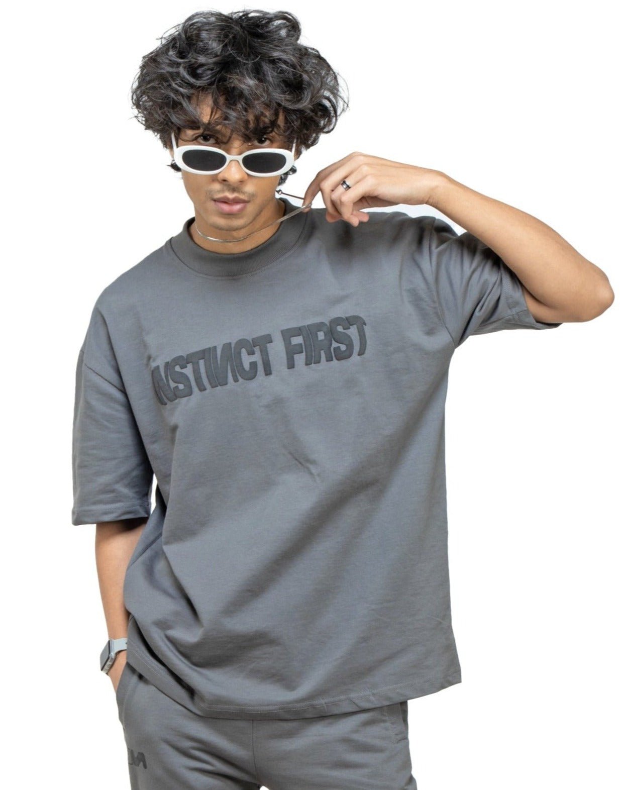 Grey Oversized T-shirts  