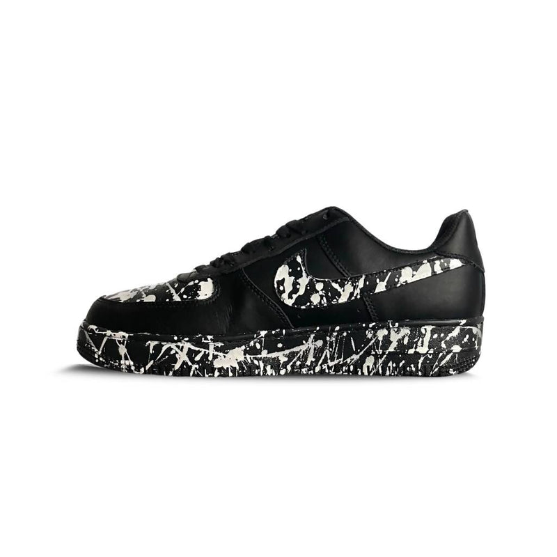 Nike black and hot sale white splatter shoes