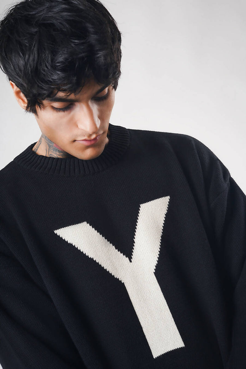 UPPER CRUST SWEATER- BLACK | Y*ALL | Streetwear Sweatshirts & Hoodies by Crepdog Crew